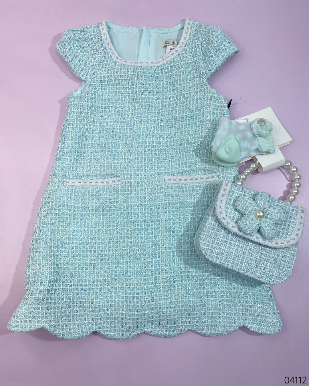 VESTIDO AZUL CARTERA