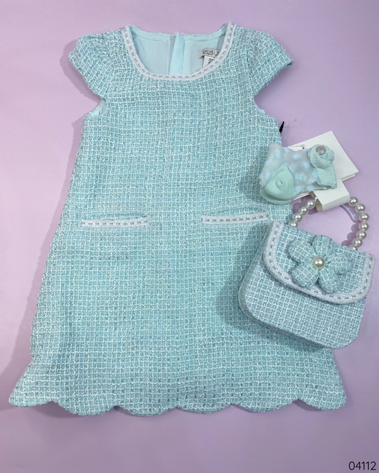 VESTIDO AZUL CARTERA