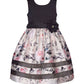 VESTIDO FLOREADO SIN MANGAS NEGRO