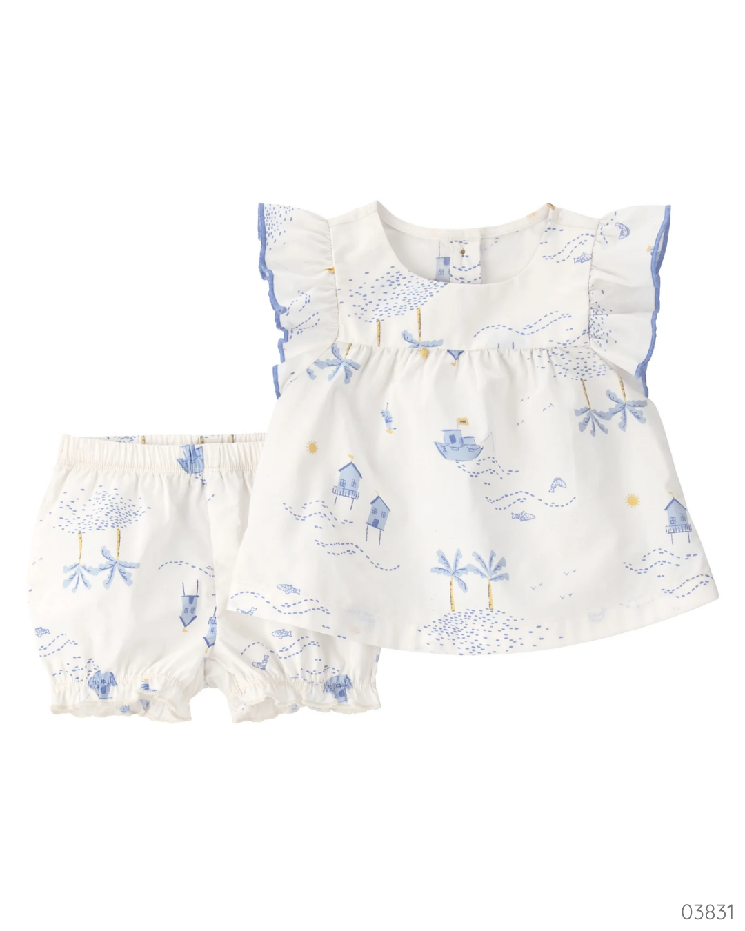 TRAJE 2 PZS BLANCO PLAYA