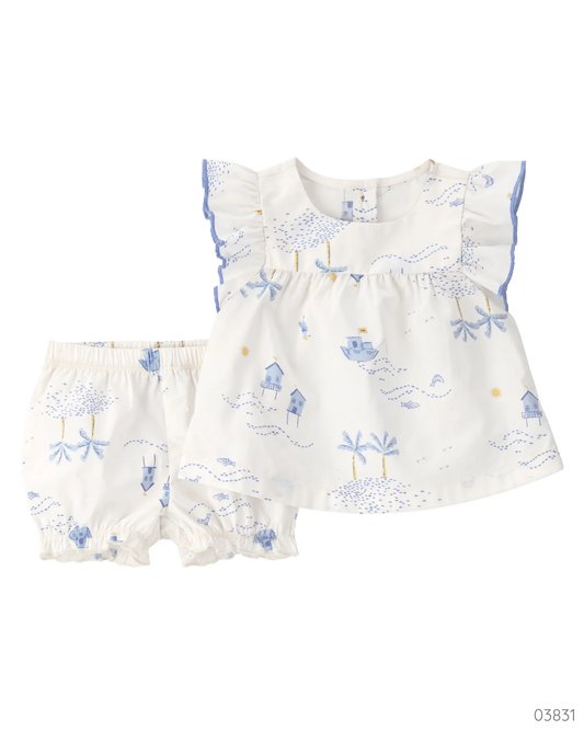 TRAJE 2 PZS BLANCO PLAYA