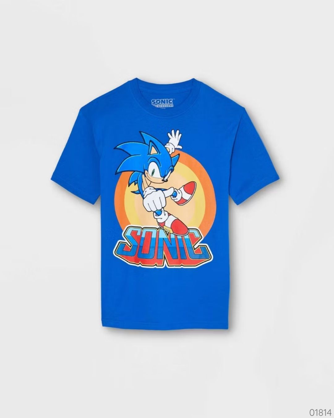 CAMISA SONIC AZUL Y NARANJA