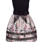 VESTIDO FLOREADO SIN MANGAS NEGRO
