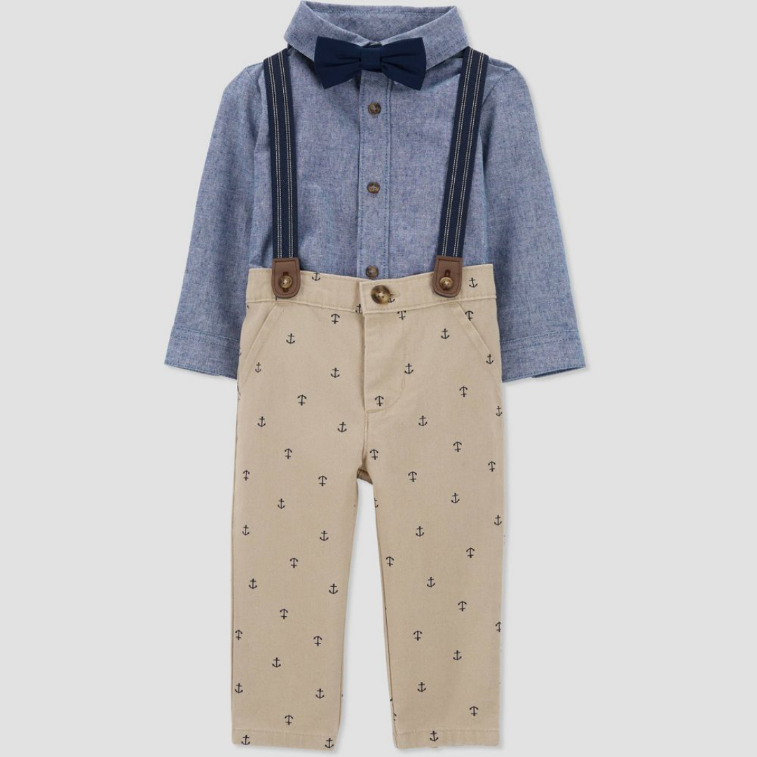 TRAJE NIÑO CAMISA FORMAL ANCLAS