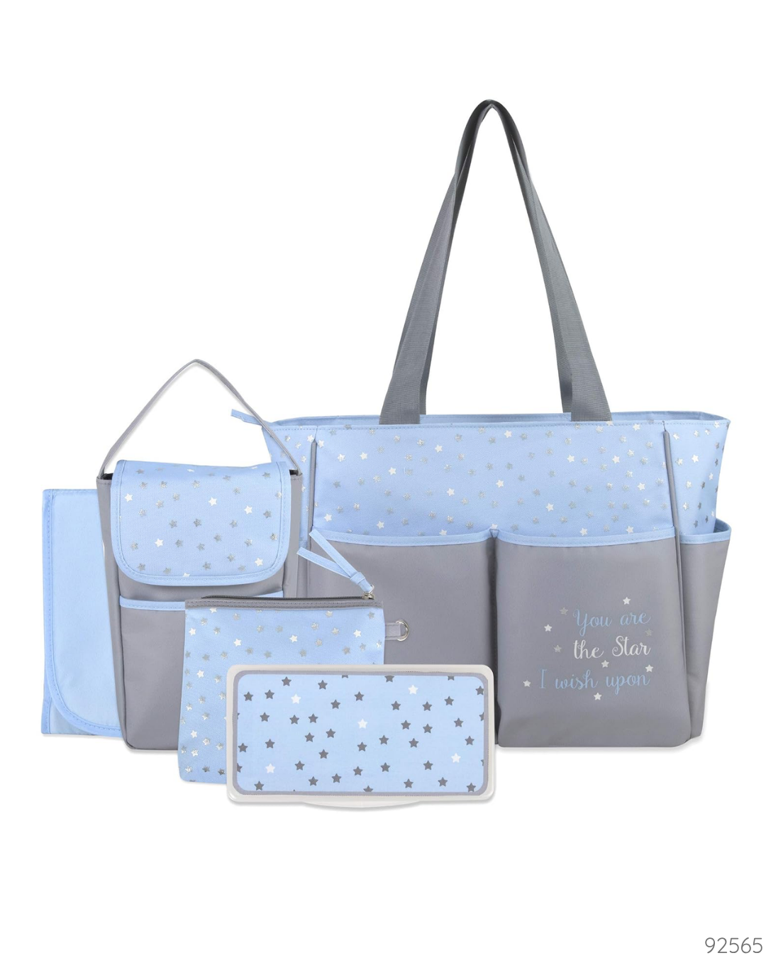 PAÑALERA BABAY ESSENTIAL AZUL GRIS ESTRELLAS