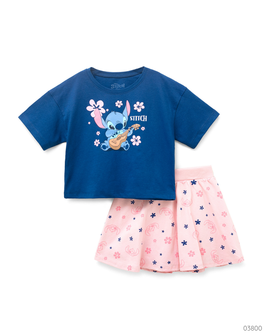 TRAJE LILO Y STITCH AZUL ROSA