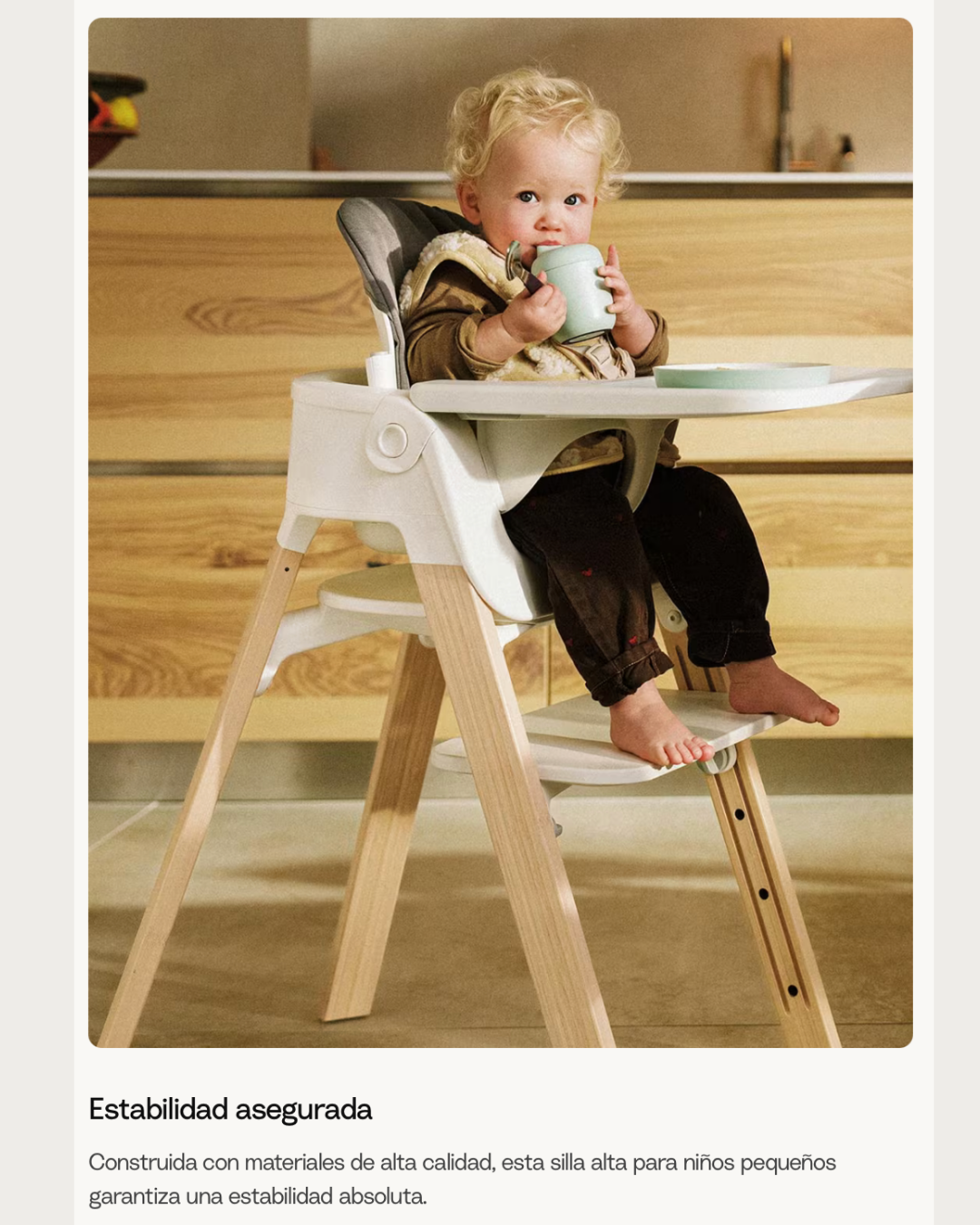 STOKKE STEPS SILLA DE COMER BLANCO NATURAL