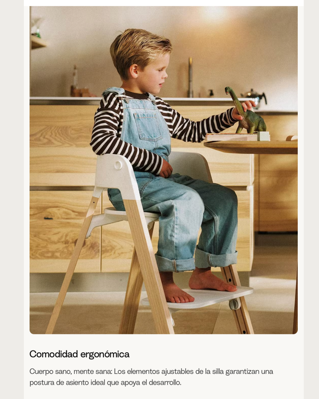 STOKKE STEPS SILLA DE COMER BLANCO NATURAL