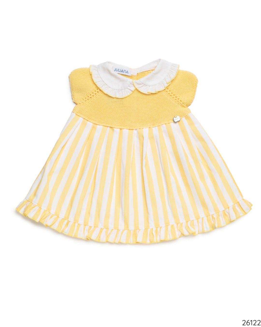 VESTIDO RAYAS AMARILLO BLANCO