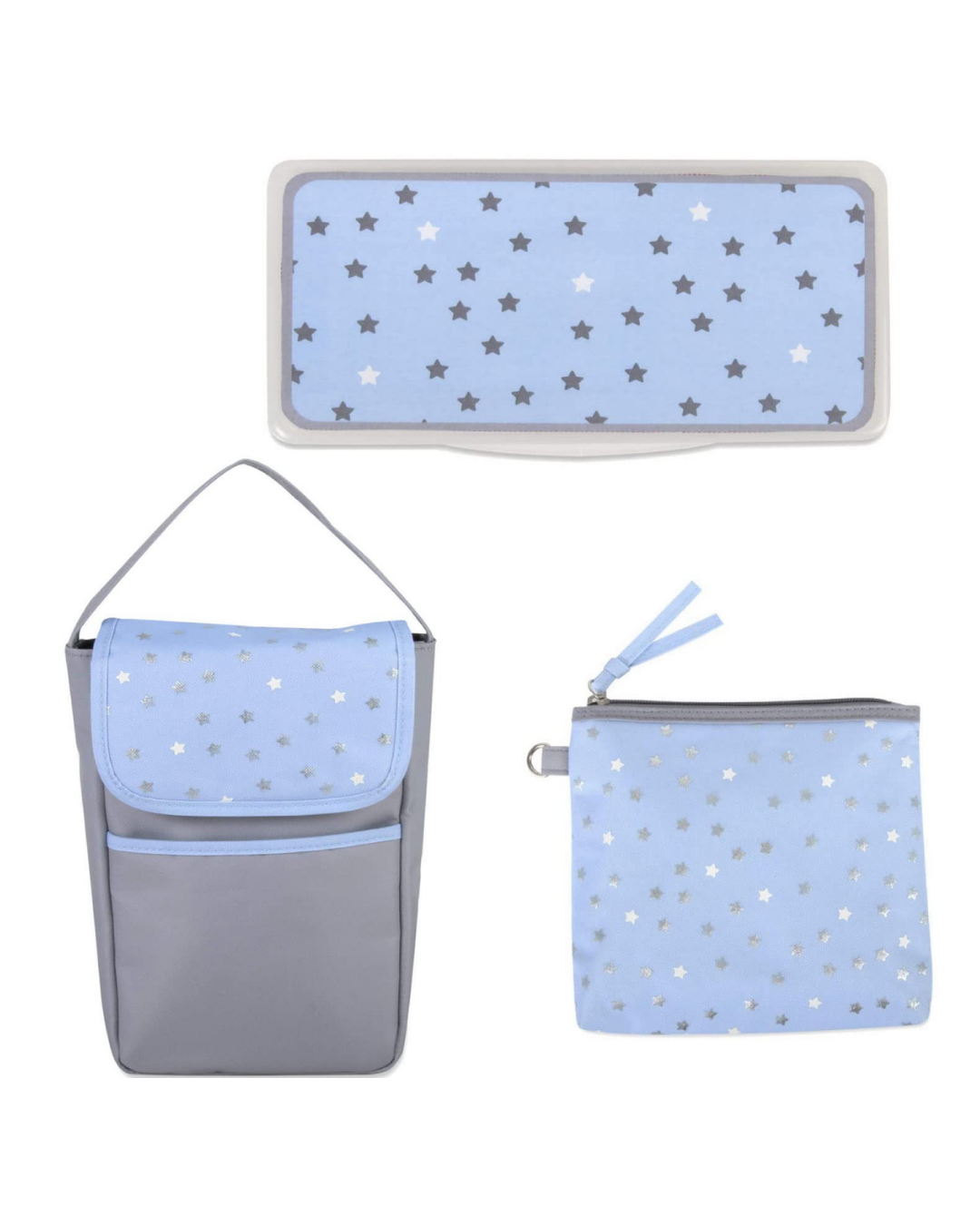 PAÑALERA BABAY ESSENTIAL AZUL GRIS ESTRELLAS