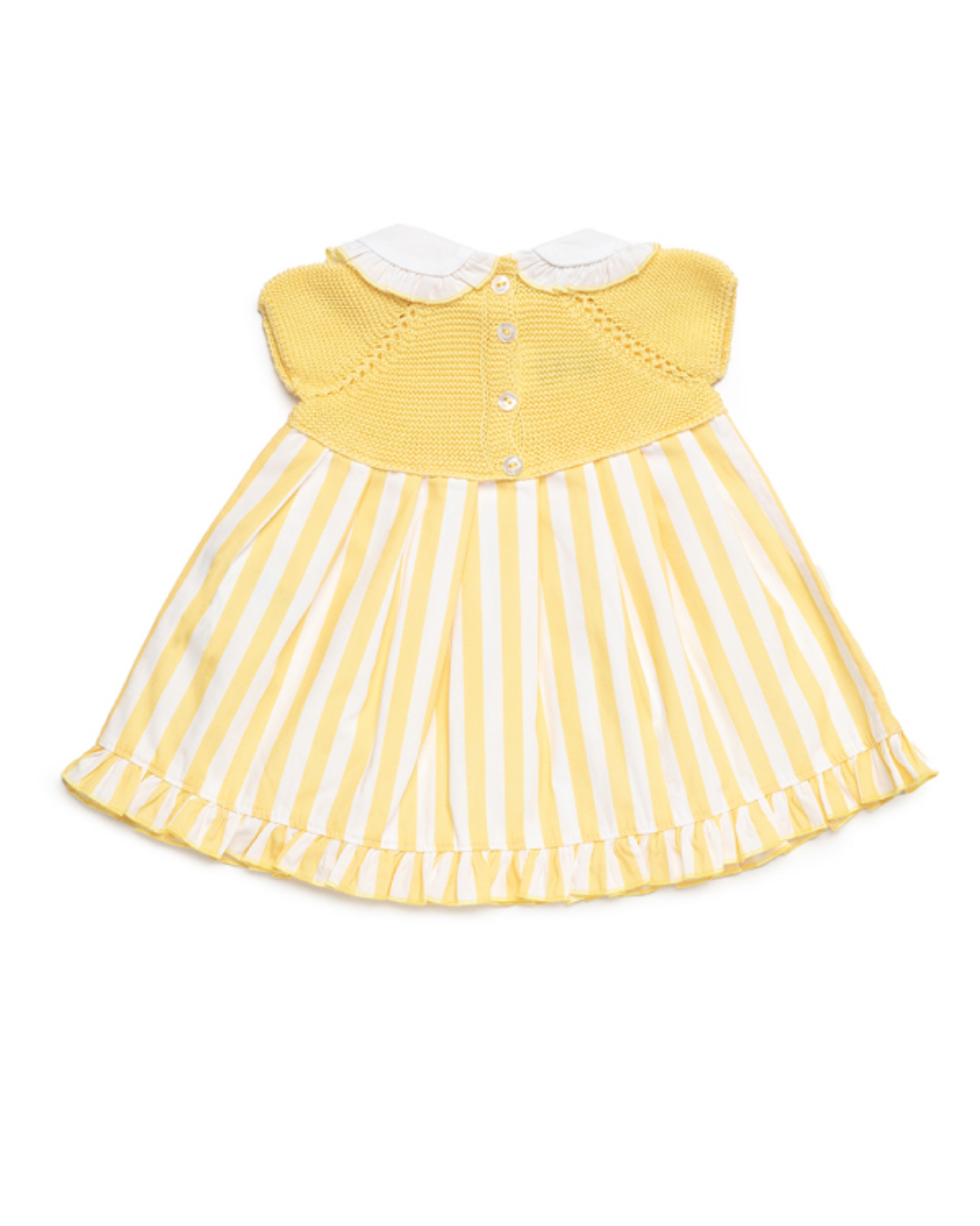 VESTIDO RAYAS AMARILLO BLANCO