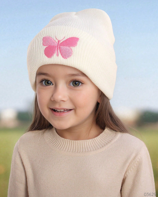 GORRO BLANCO MARIPOSA