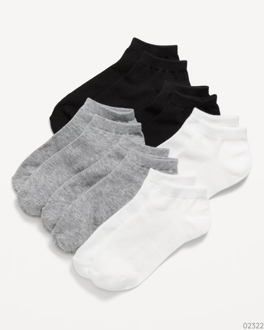 CALCETINES 6 PZS OLD NAVY COLORES, BLANCOS NEGROS GRIS