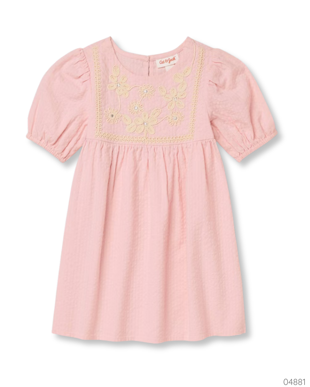 VESTIDO BORDADO CAT & JACK ROSA