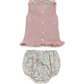 CONJUNTO CAMISA ROSA TEJIDA FLORES
