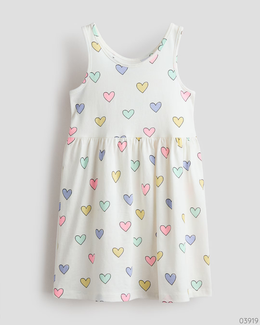 VESTIDO DE CORAZONES BLANCA