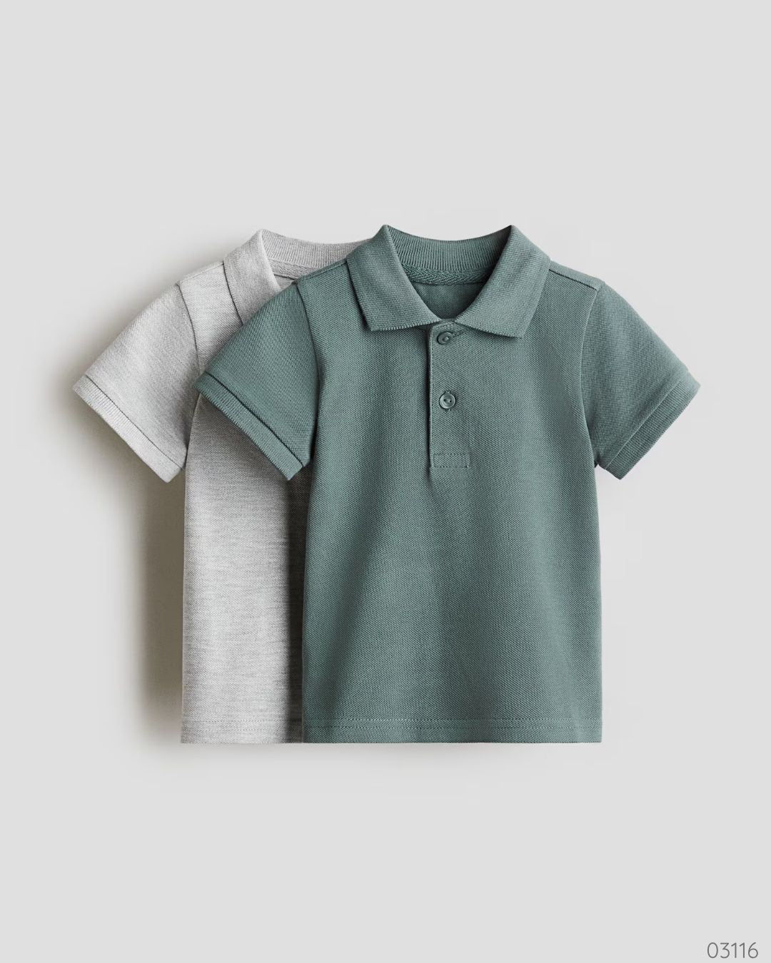 SET DE 2 CAMISAS MANGA CORTA VERDE GRIS