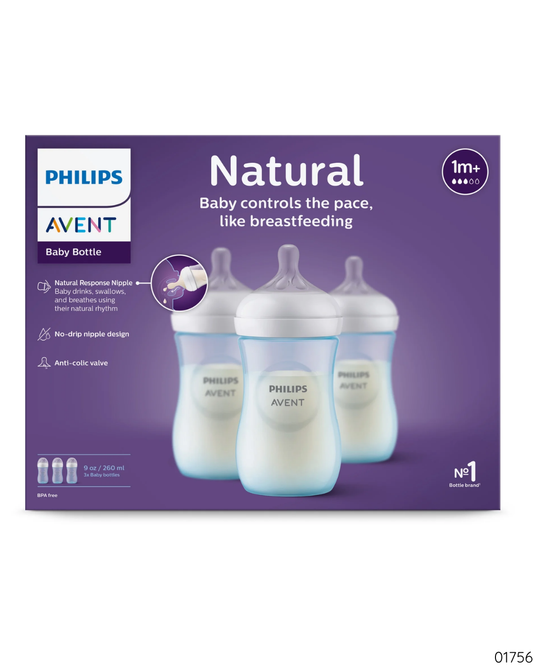 PEPES AVENT NATURAL 9 OZ SET 3 AZULES