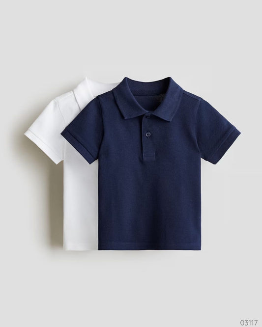SET DE 2 CAMISAS MANGA CORTA AZUL BLANCO