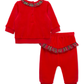 TRAJE 1ST CHRISTMAS ROJO TERCIOPELO