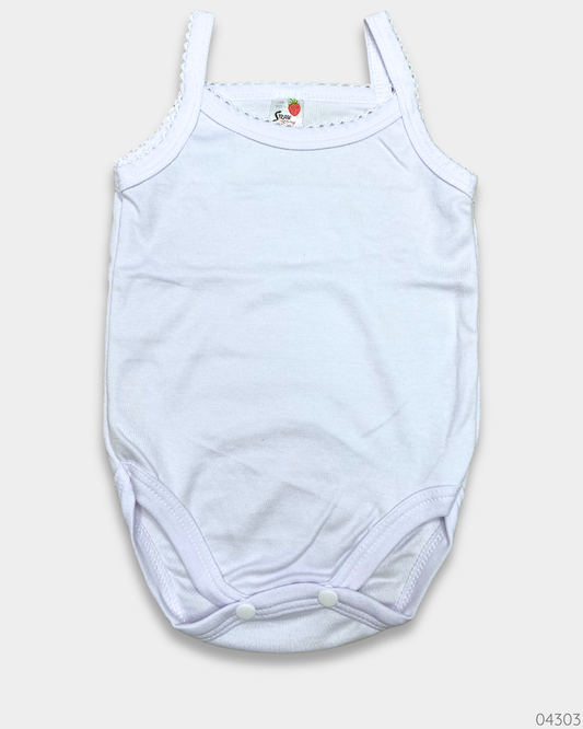 MAMELUCO BLANCO SIN MANGAS