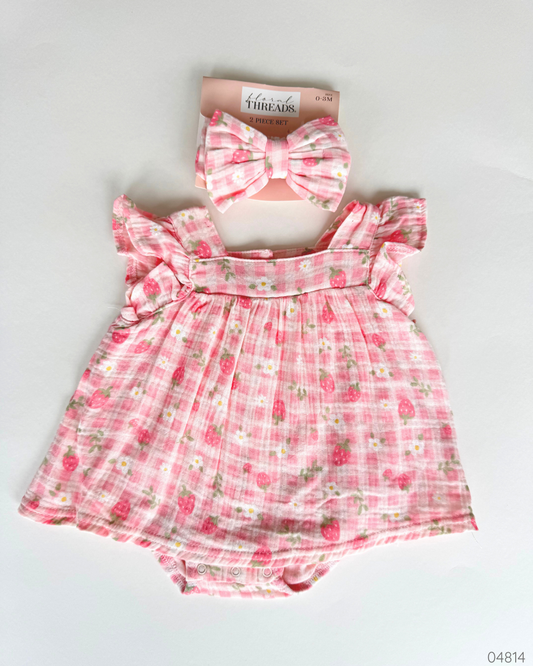 ROMPER FRESAS VINCHA THREADS