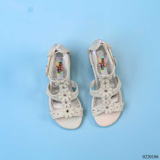 SANDALIAS TACON FLORES BLANCO