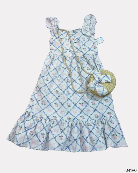 VESTIDO BLANCO CON CARTERA