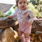 CONJUNTO TEJIDO 3 PZS ROSA SUAVE FLORES