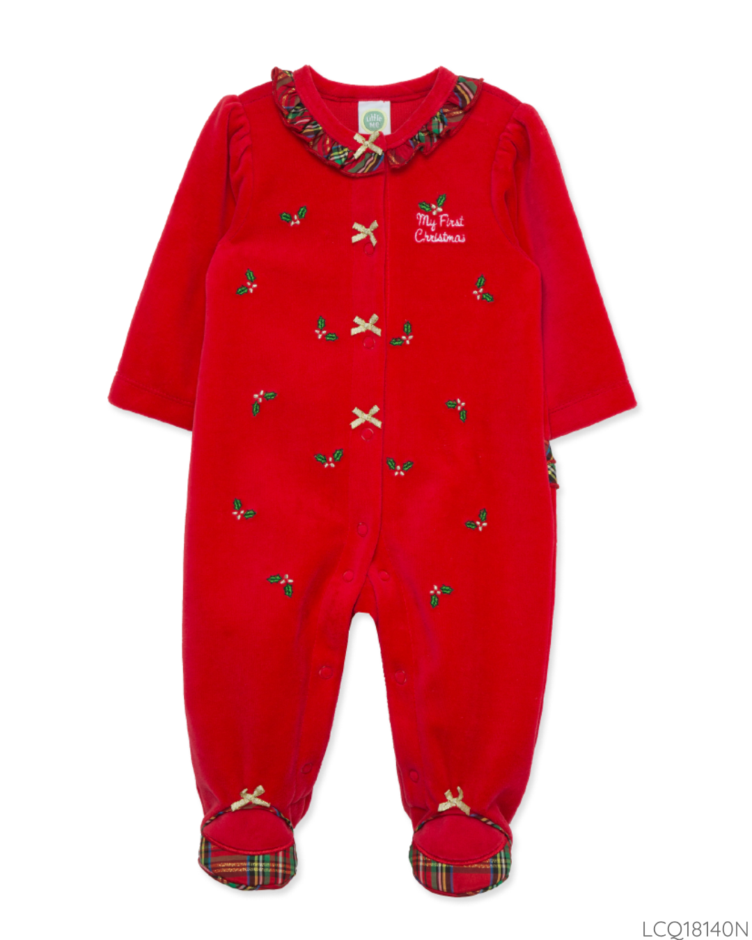 PIJAMA 1ST CHRISTMAS ROJO TERCIOPELO
