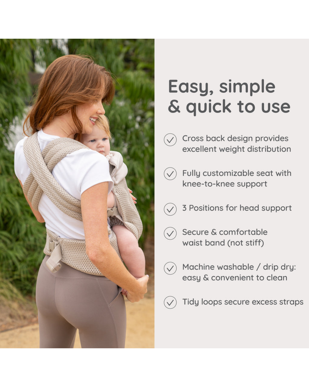 PORTABEBÉ HONEY BLOSSOM AIRY INFANTINO
 7-40 LBS