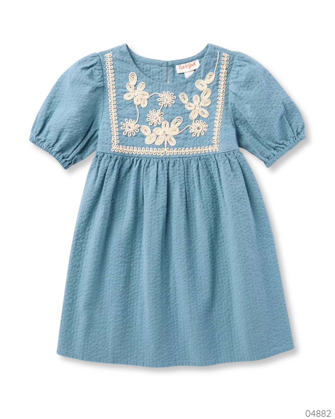 VESTIDO BORDADO CAT & JACK AZUL