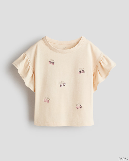 CAMISA BEIGE CON CEREZAS HYM