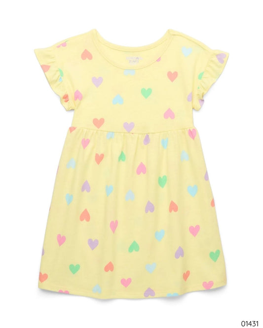 VESTIDO AMARILLO CORAZONES