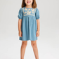 VESTIDO BORDADO CAT & JACK AZUL