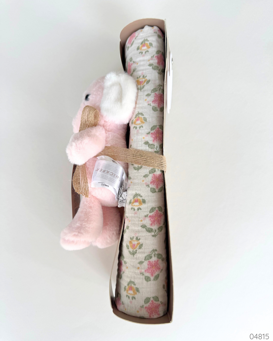 SABANA MUSELINA SONAJERO ELEFANTE ROSA