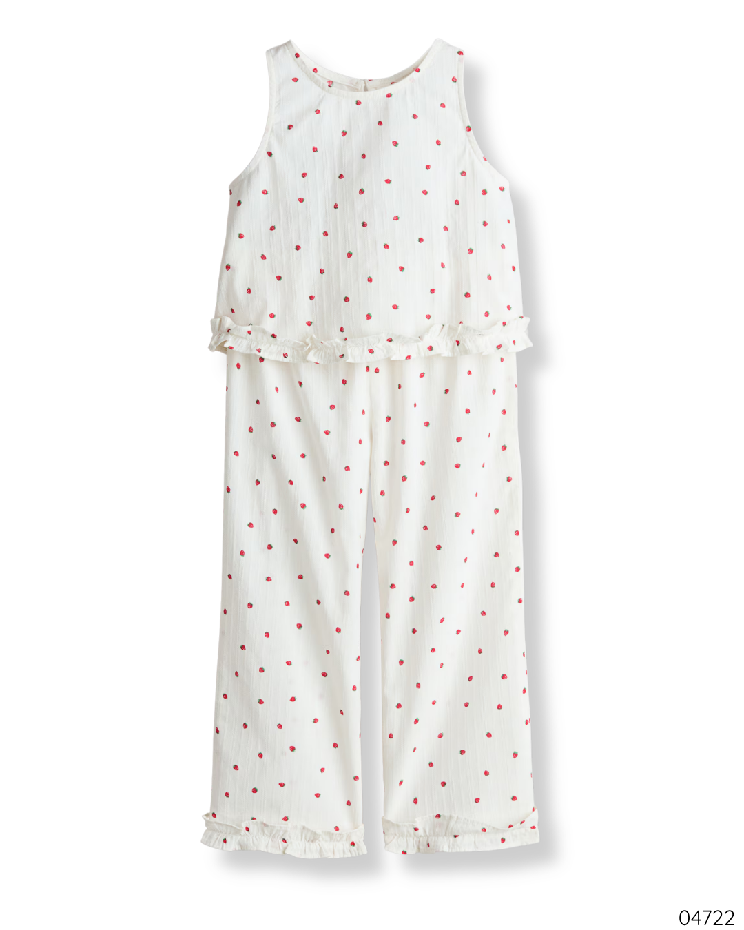 TRAJE BLANCO FRESAS 2PZ