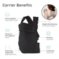 PORTABEBÉ HONEY BLOSSOM INFANTINO - NEGRO
 7-40 LBS