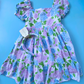 VESTIDO 2 PZS FLORES MORADO