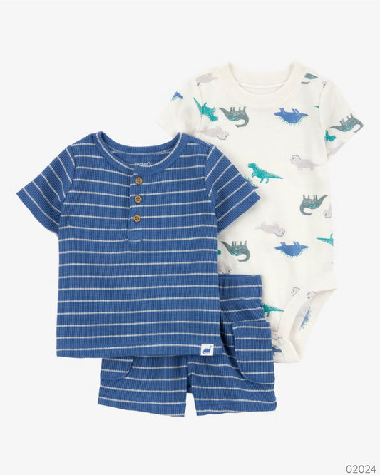 CONJUNTO DINOS 3PZS CARTERS