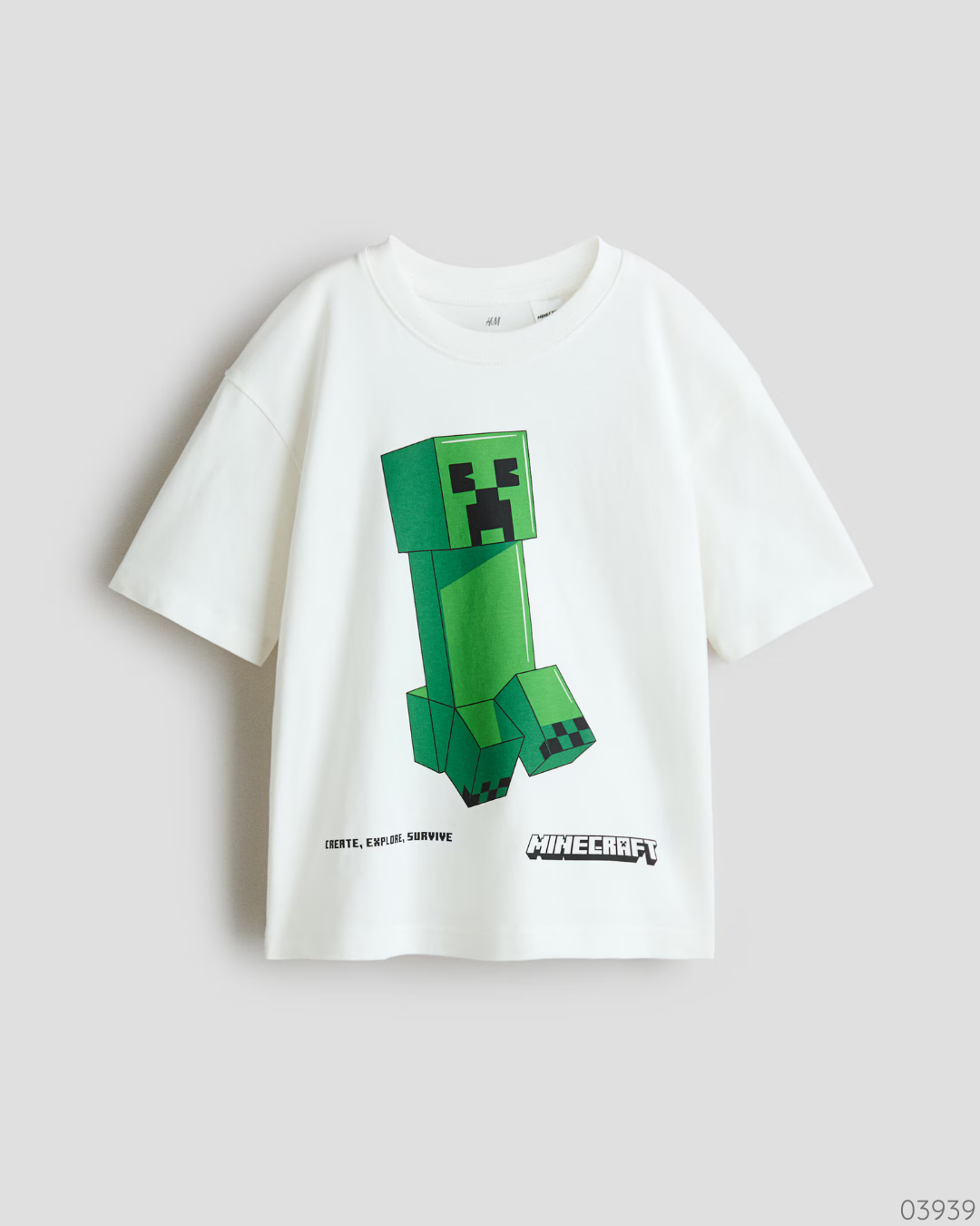 CAMISA MINECAFT BLANCA