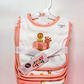 SET DE 3 BABEROS + 2 SALIVEROS EFELANTE ROSA