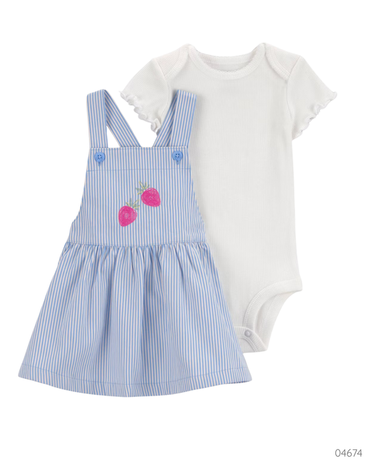 VESTIDO FRESAS 2PZS