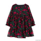 VESTIDO NEGRO FLORES ROJAS CARTERS