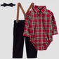 TRAJE FORMAL 3PZ CORBATIN ROJO Y NEGRO