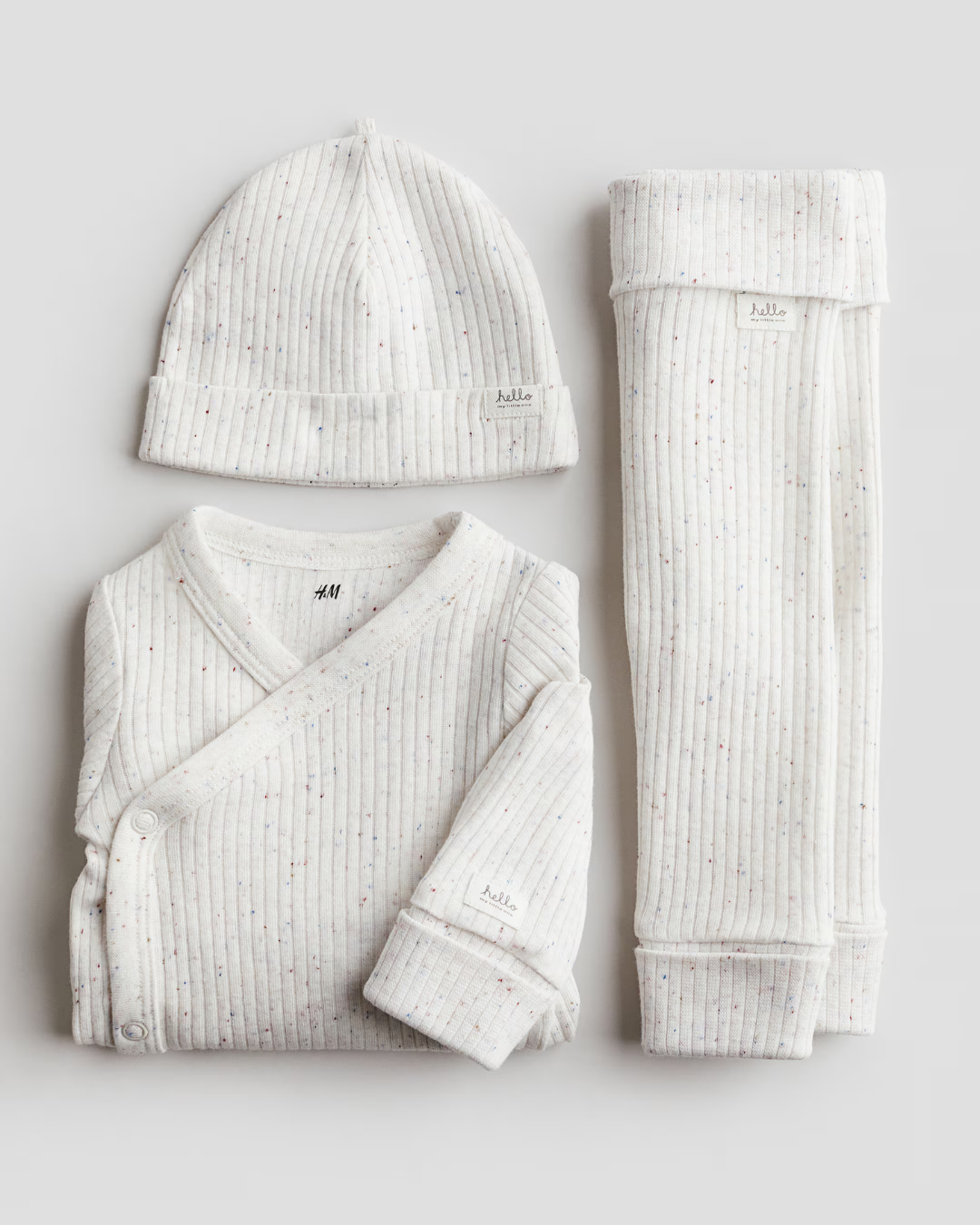 TRAJE 3 PZS H&M CON GORRO MULTICOLOR