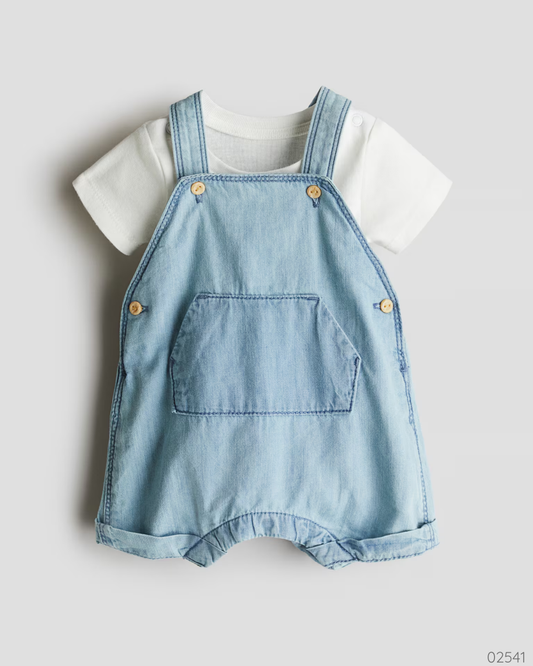 MAMELUCO AZUL JEANS 2PZS H&M