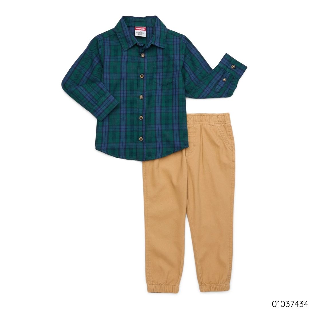 TRAJE FORMAL CAMISA VERDE AZUL WRANGLER