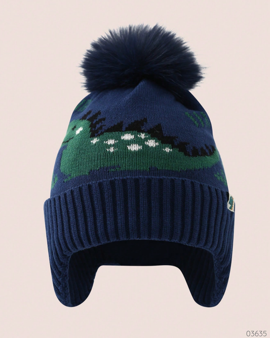 GORRO AZUL DINOSAURIO