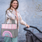 PAÑALERA BABAY ESSENTIAL ROSADA GRIS ARCOIRIS